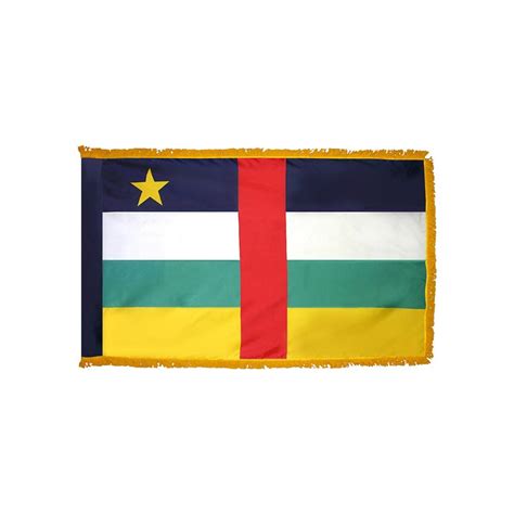 Central African Republic Flag - Indoor & Parade with Polesleeve & Fringe - Kengla Flag Co