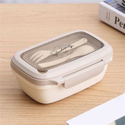 Cheap 1000ml Bento Box Lunch Containers Airtight Seal Sturdy With Tableware Heat Resistant