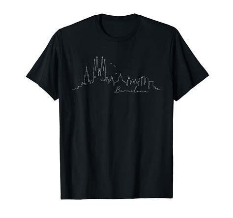 Amazon.com: Spanish Capital Barcelona Skyline T-Shirt : Clothing, Shoes