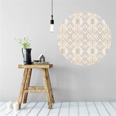 Wandtattoo Fredriksson Art Deco Goldene Geometrie Rund Wall Art De