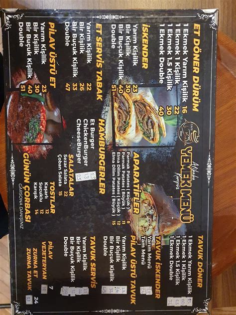 Menu At Ali Baba Cafe D Ner Antakya