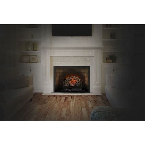 NAPOLEON 27-in W 5000-BTU Black Electric Fireplace Logs and Thermostat ...