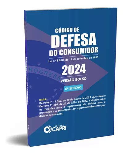 Livro Código De Defesa Do Consumidor De Bolso 2024 6ª Edição