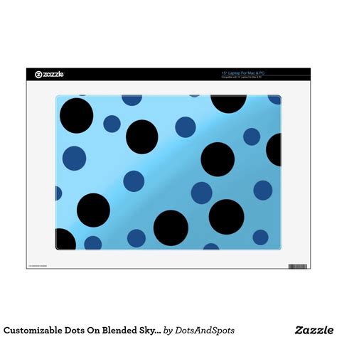 Customizable Dots On Blended SkyBlue Skins For 15 Laptops Laptop