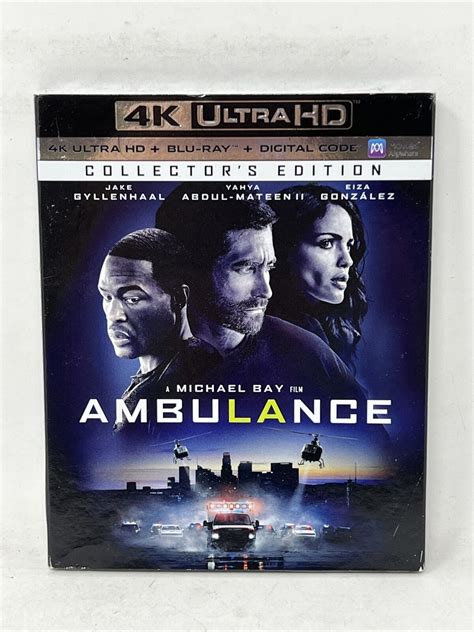 Ambulance 4K Ultra HD Blu Ray Digital Code Includes Slipcover