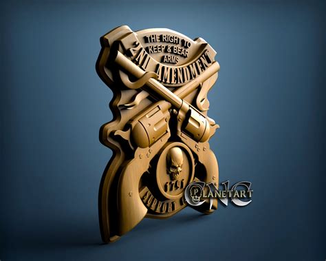 2nd Amendment 3d Stl Model 11342 Cnc Planet Art