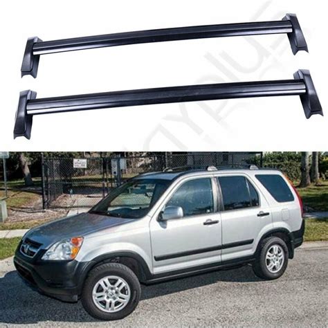 2x For 2002 2006 Honda Crv Cr V Black Roof Rack Cross Bars Luggage Carrier 2x