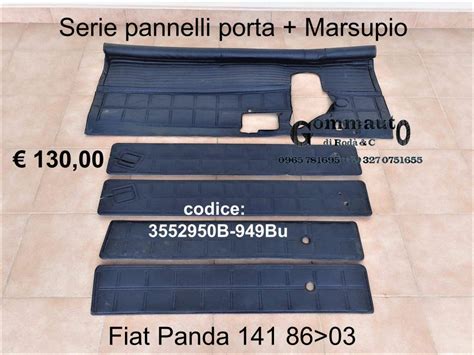 Serie Pannelli Porta Marsupio Fiat Panda Gommauto Di Roda