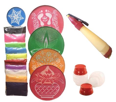 Buy Plastic Rangoli Making Kit Small And Big Round Jali Rangoli