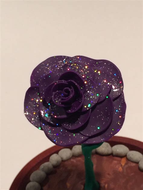 Purple Galaxy Rose Beauty And The Beast Rose Enchanted Rose Etsy