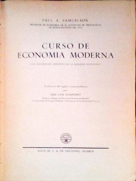 CURSO DE ECONOMIA MODERNA De SAMUELSON Paul A Good Soft Cover