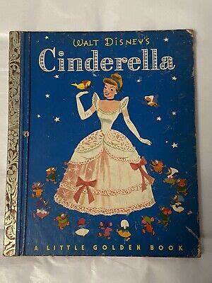 WALT DISNEY'S CINDERELLA Little Golden Book 1950 Vintage - no letter ...