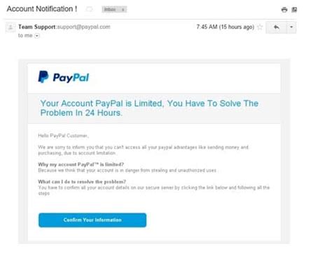 This Is What Paypal Phishing Email Scams Look Like