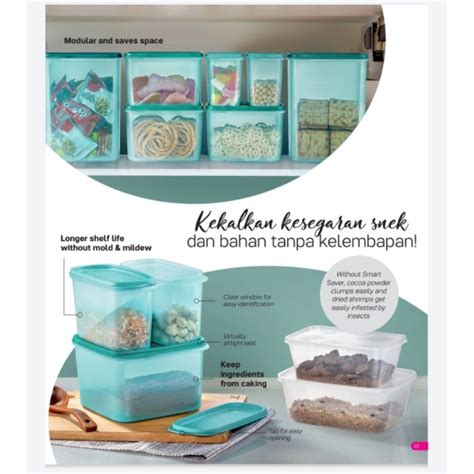 Tupperware Smart Saver Square Set Shopee Malaysia