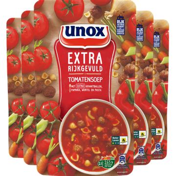 Unox Extra Rijkgevuld Soep In Zak Tomatensoep 5 X 570ml Bestellen Jumbo