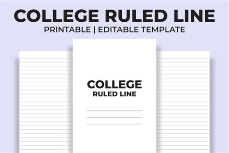 Premium Vector College Ruled Line