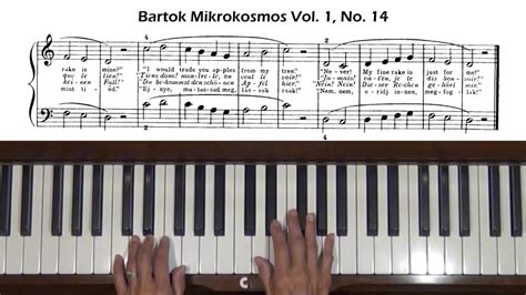 Bartok Mikrokosmos Vol 1 No 13 To No 16 Piano Tutorial YouTube