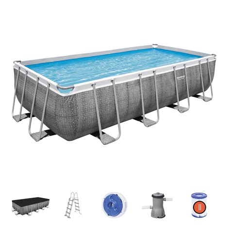 Piscine Hors Sol Tubulaire Power Steel Bestway L X L X H