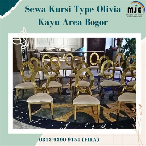 Sewa Kursi Type Olivia Kayu Area Bogor