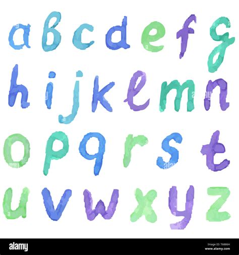 Watercolour Alphabet Hi Res Stock Photography And Images Alamy