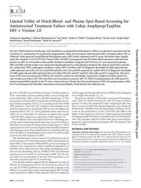 Fillable Online Jcm Asm Limited Utility Of Dried Blood And Plasma Spot