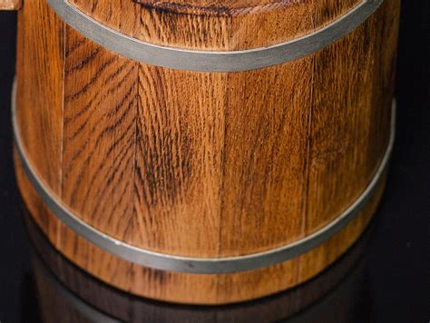 Retro Oak Barrel With Lid Pickle Oak Barrel Wooden Vat For Etsy