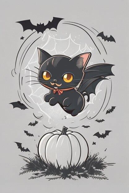 Premium AI Image | Halloween cat art