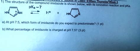 SOLVED 1 The Structure Of The Compound Imidazole Cass 9 QQam