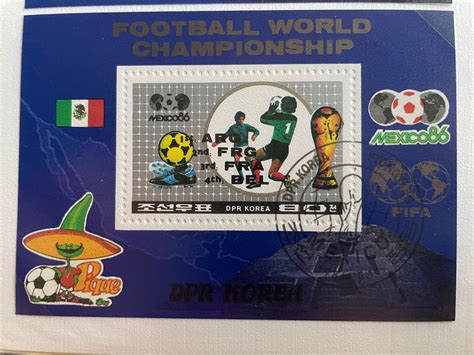 Korea DPR 1986 Worldcup Soccer Mexico 86 Winners Very Fine