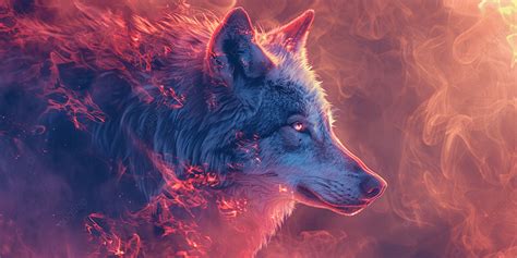 A Cool Amazing Wolf Illustration Background For Wallpaper In Hd, Wolf ...