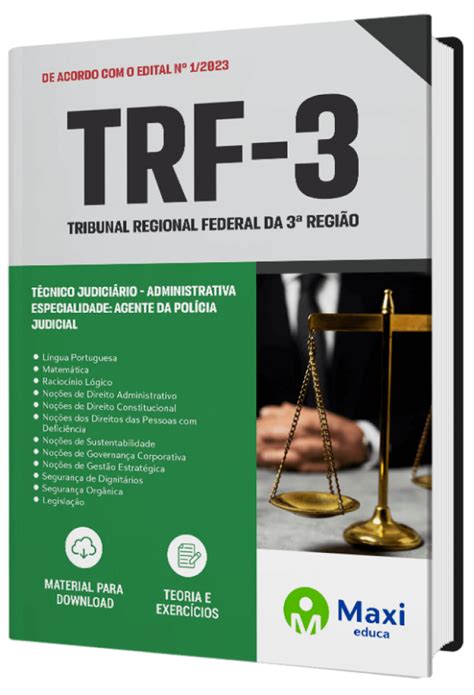 Baixar Apostila TRF 3 2023 Técnico Judiciário Administrativa