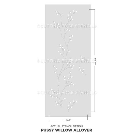 Pussy Willow Wall Stencil LARGE WALL STENCIL For Easy Room Makeover