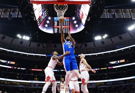 Joel Embiid 76ers Snag Thrilling Win Vs Chicago Bulls Sports