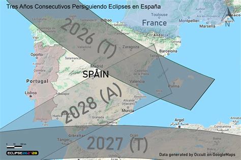 Tres Eclipses Solares en España consecutivos – Eclipse262728