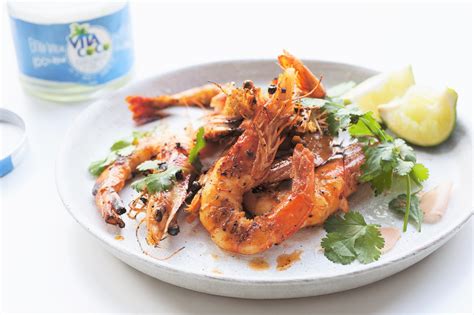 Grilled tiger prawns with Southern Thai style coconut curry marinade by ...