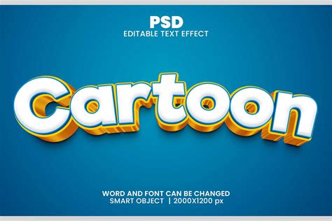 Cartoon 3d Text Effect Style Layer Styles ~ Creative Market