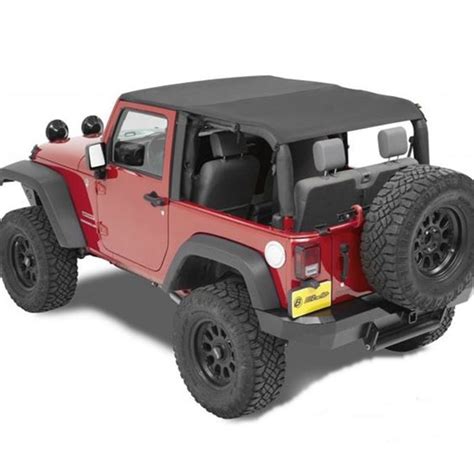 Jeep Wrangler JK türer Safari Bikini Top Cable Style Black Diamond Bestop