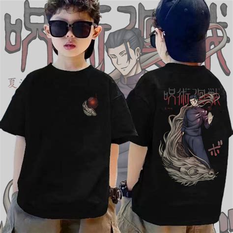 HOT Jujutsu Kaisen เสอยดเดก ผาฝาย แขนสน พมพลายอนเมะ Lazada co th