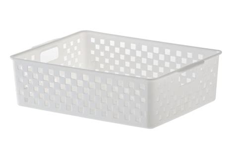 CESTO ORGANIZADOR MULTIUSO QUADRATTA 27X21X8CM BRANCO PARAMOUNT Hara