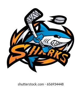 Sharks Character Hockey Sport Mascot Logo Stock Vector (Royalty Free) 656934448 | Shutterstock