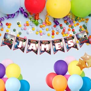 DIY Kids Birthday Banner, Bunting, Customized Banner, Digital Download ...