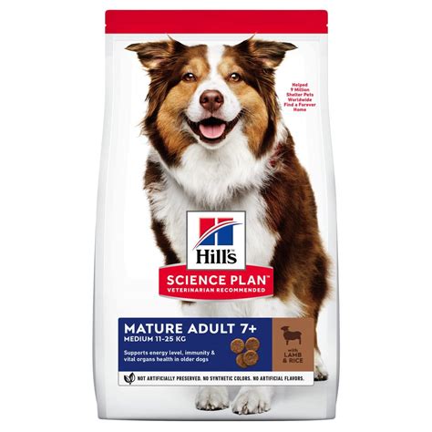 Hills Science Plan Mature Adult Medium 7 Dry Dog Food Lamb And Rice