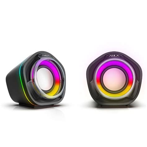 Aula Gaming Speakers For Pc Rgb Desktop Speakers Computer Speaker