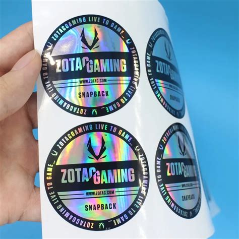 Customized D Hologram Holographic Security Sticker Label Holographic