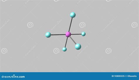 Arsenic Pentafluoride Molecular Structure Isolated on Grey Stock ...