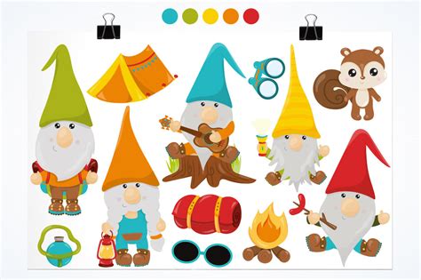 Camping gnomes 1 By Prettygrafik Design | TheHungryJPEG