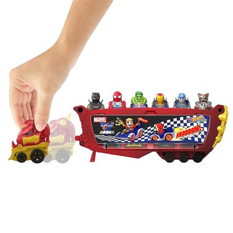 Hot Wheels Racerverse Camion De Transport Auto Cu Hulkbuster Iron Man Mattel Cump Ra Jucariishop