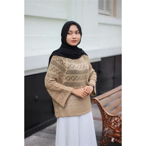 Jual Baju Rajut Wanita Crop Jaring Shopee Indonesia