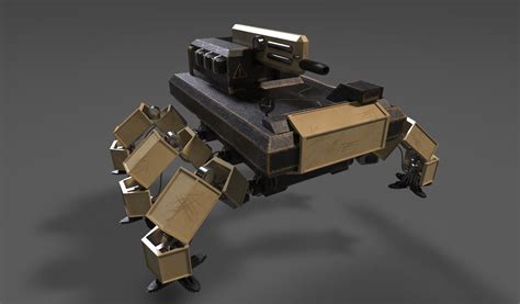 3D Model Mech Walker VR AR Low Poly CGTrader