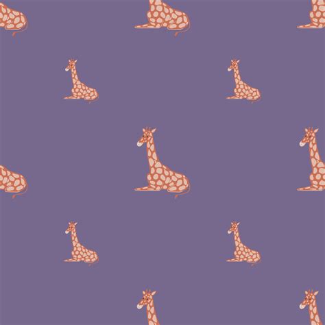 Minimalistic style zoo seamless pattern with beige colored doodle ...